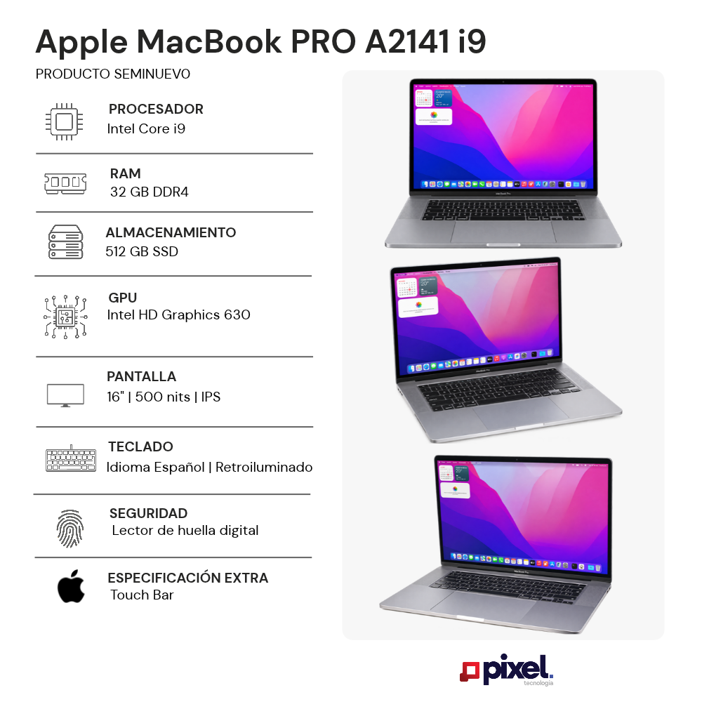 Laptop Apple Macbook Pro A2141 I9