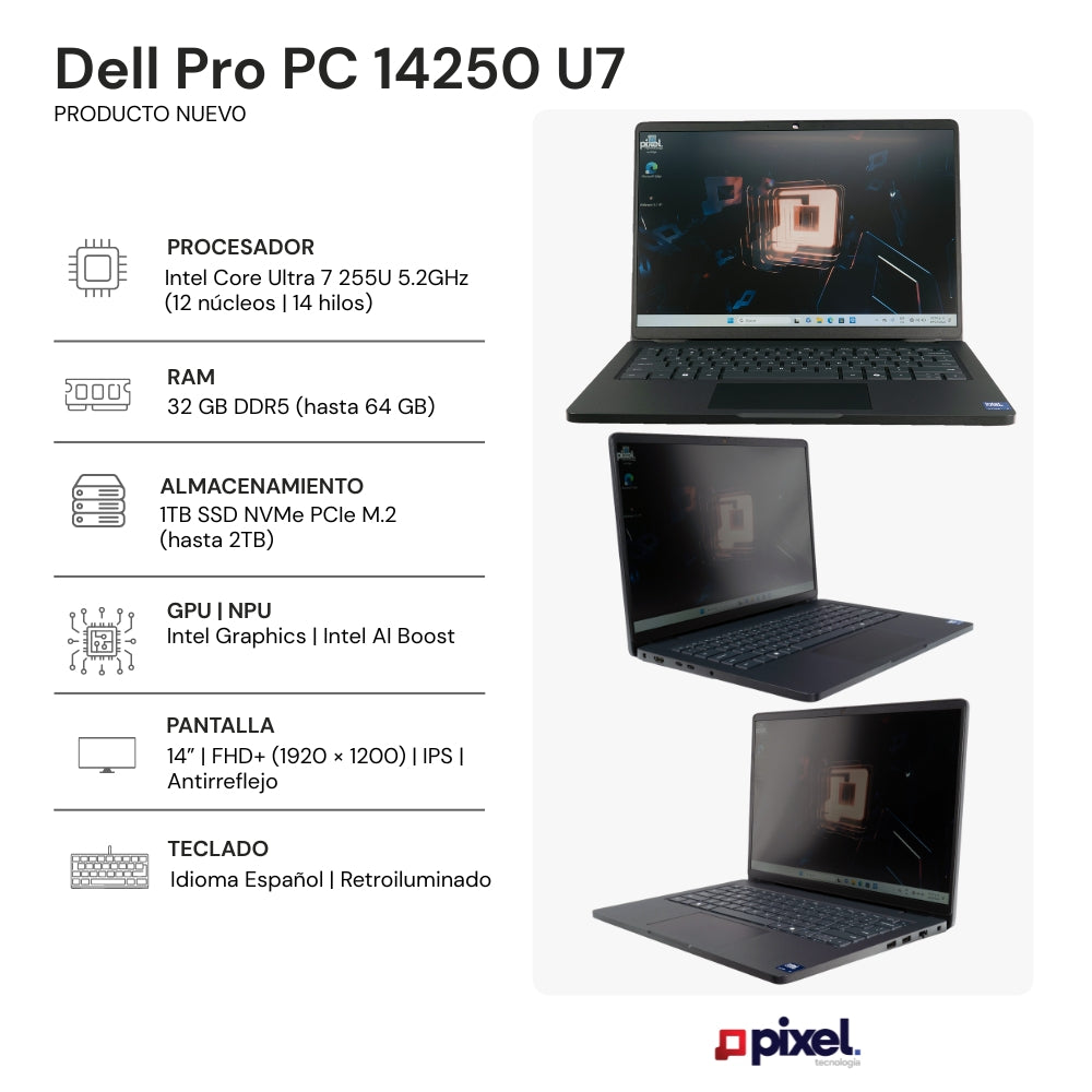 Laptop Dell Pro PC 14250 U7