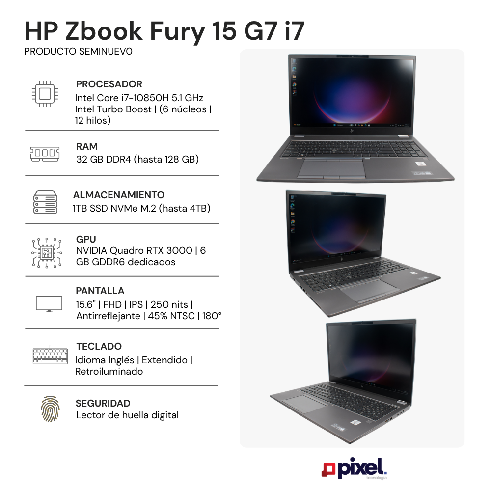 Laptop HP Zbook Fury 15 G7 I7