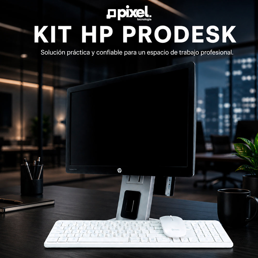 Kit Desktop Computadora Completa Prodesk Ultra compacto con Soporte posterior