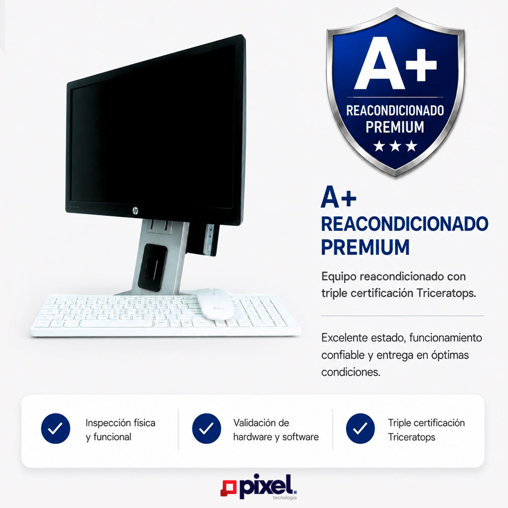 Kit Desktop Computadora Completa Prodesk Ultra compacto con Soporte posterior