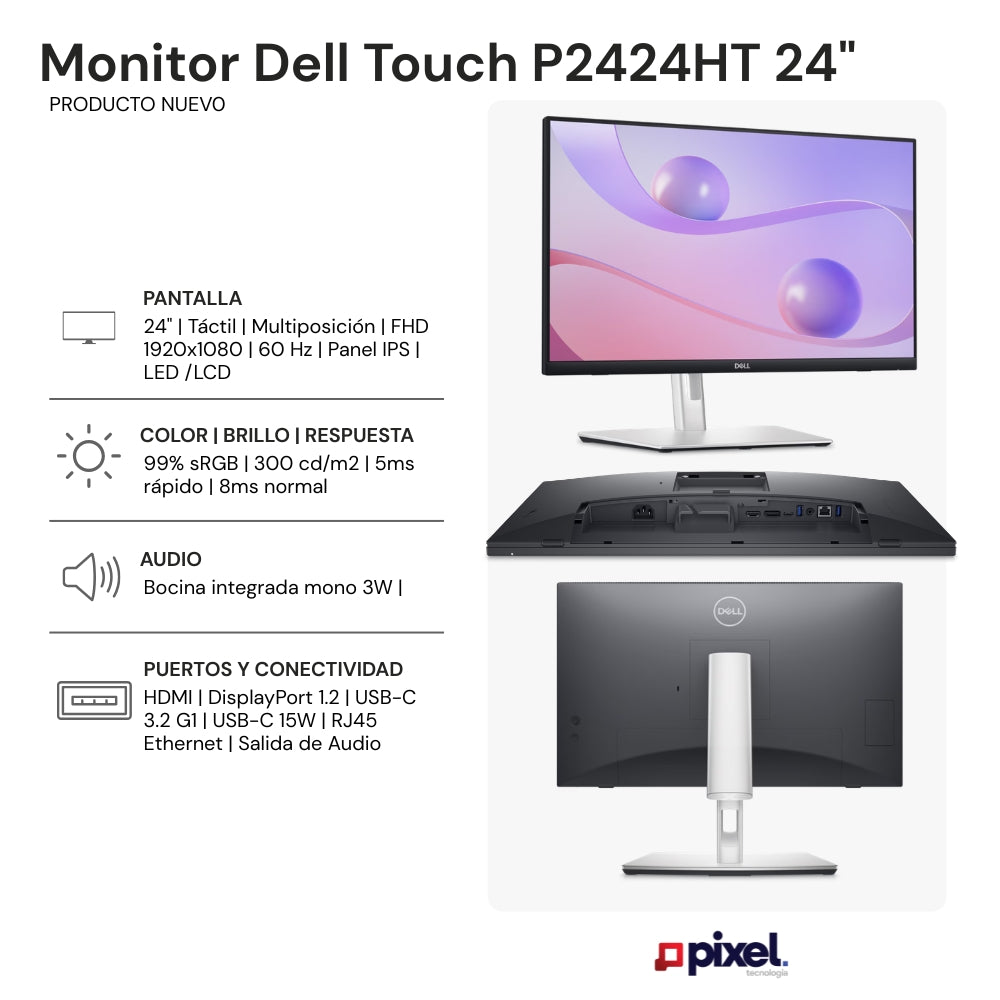 Monitor Dell Touch P2424HT 24"