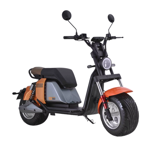 Motocicleta electrica Naranja YAAM 2000w Bat Litio intercambiable 20Ah