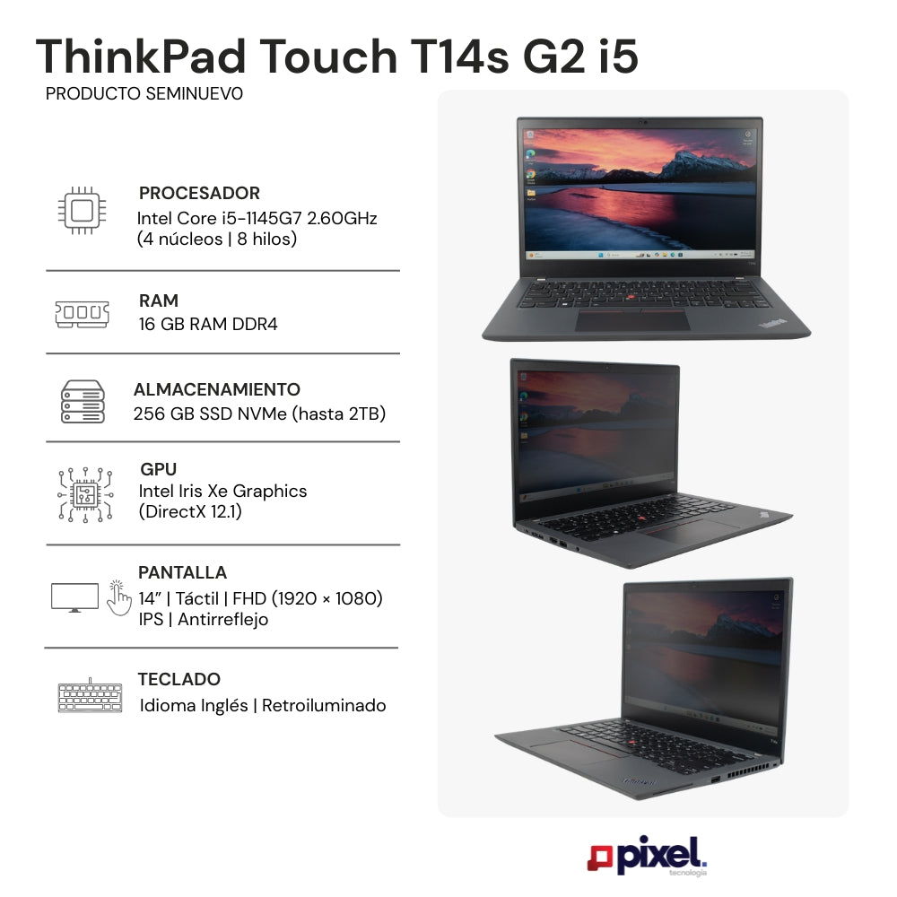 Laptop Lenovo Thinkpad Touch T14s G2 I5