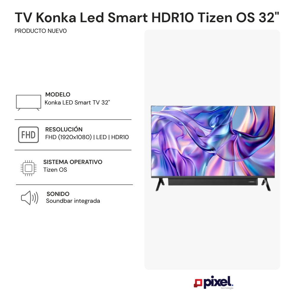 TV Konka Led Smart HDR10 Tizen OS 32"